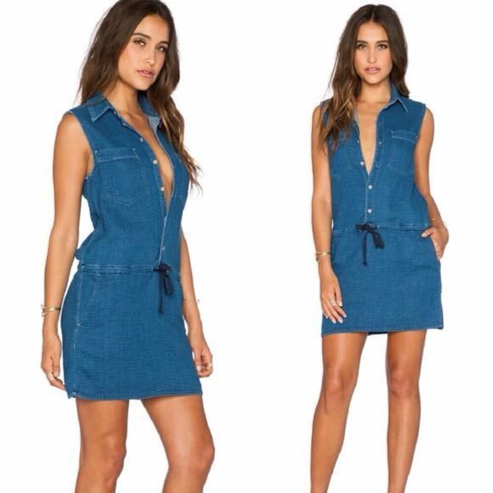 Mother Sleeveless Cotton Shirt Dress in Two Is Better Than One Medium